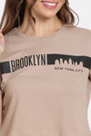 Rosaline Crop Length Loungewear Top - Light Taupe — thumbnail 5
